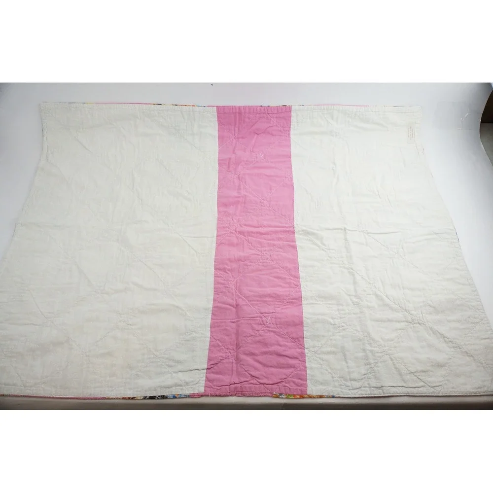 Piecemakers by the Bay Quilt 40x30 Pink Cat Dog Patchwork Baby Blanket VGC‎